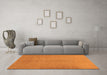 Machine Washable Abstract Orange Contemporary Area Rugs in a Living Room, wshcon1070org