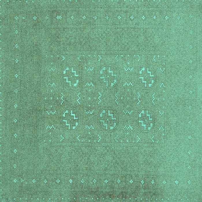 Square Abstract Turquoise Contemporary Rug, con1070turq