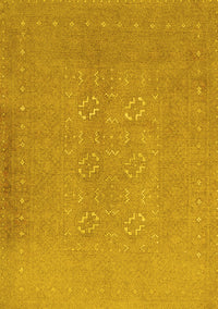 Abstract Yellow Contemporary Rug, con1070yw