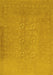 Abstract Yellow Contemporary Rug, con1070yw