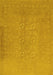 Machine Washable Abstract Yellow Contemporary Rug, wshcon1070yw