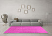 Machine Washable Abstract Pink Contemporary Rug in a Living Room, wshcon1070pnk