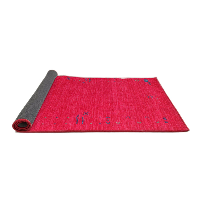 Thickness of Contemporary Red Modern Rug, con1071