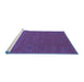 Sideview of Machine Washable Abstract Blue Contemporary Rug, wshcon1071blu