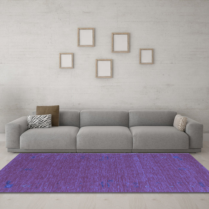 Machine Washable Abstract Blue Contemporary Rug in a Living Room, wshcon1071blu