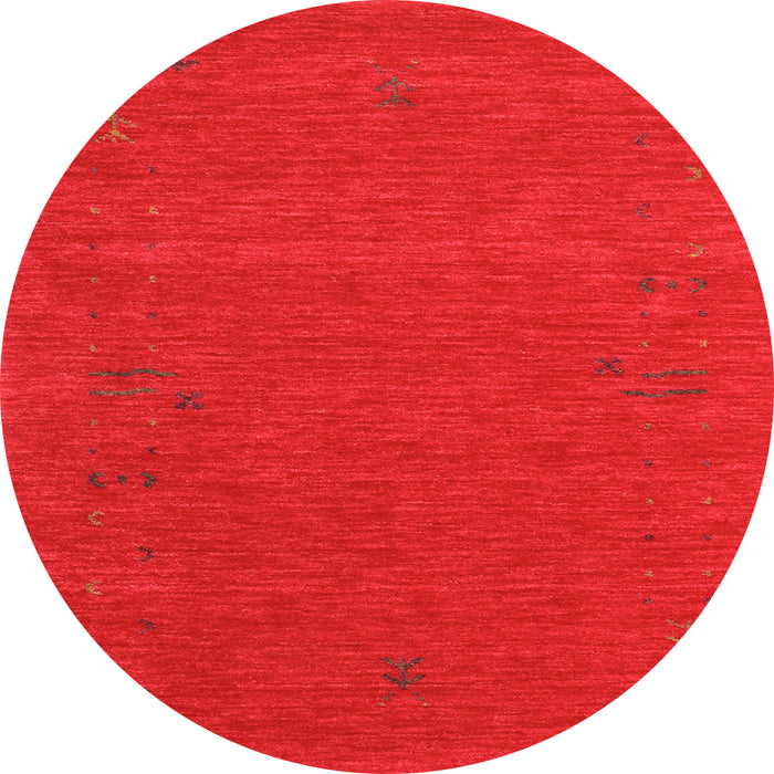 Square Abstract Orange Contemporary Rug, con1071org