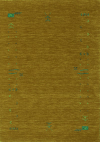 Abstract Green Contemporary Rug, con1071grn