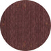 Round Abstract Brown Contemporary Rug, con1072brn