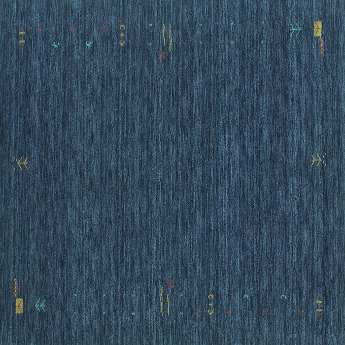 Square Machine Washable Abstract Turquoise Contemporary Area Rugs, wshcon1072turq