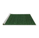 Sideview of Machine Washable Abstract Emerald Green Contemporary Area Rugs, wshcon1072emgrn