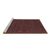 Sideview of Machine Washable Abstract Brown Contemporary Rug, wshcon1072brn