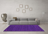 Machine Washable Abstract Purple Contemporary Rug, wshcon1072pur