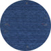 Round Abstract Light Blue Contemporary Rug, con1072lblu