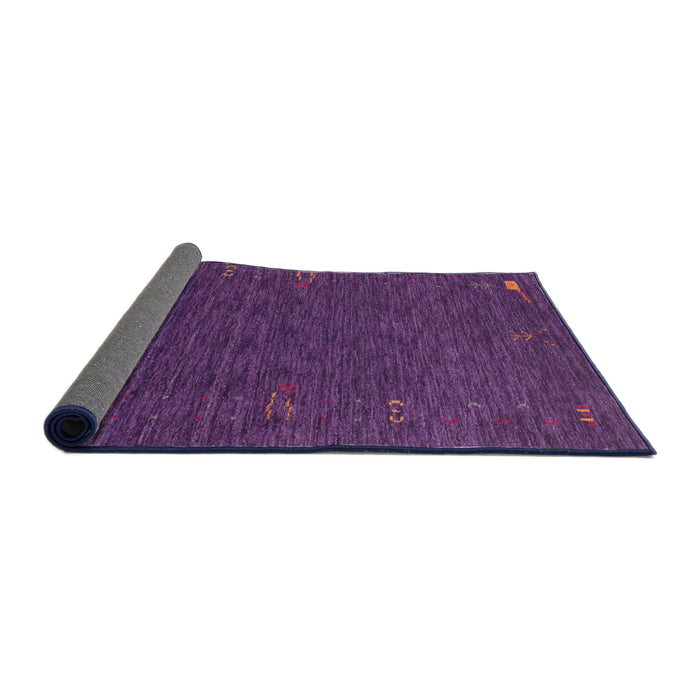Thickness of Contemporary Purple Modern Rug, con1073