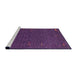 Serging Thickness of Machine Washable Contemporary Purple Rug, wshcon1073