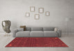 Machine Washable Abstract Orange Contemporary Area Rugs in a Living Room, wshcon1073org