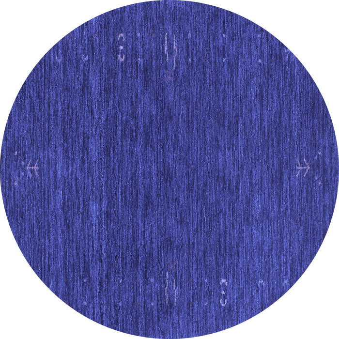 Round Machine Washable Abstract Blue Contemporary Rug, wshcon1073blu