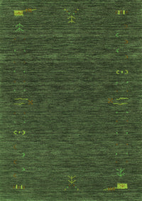 Abstract Green Contemporary Rug, con1073grn