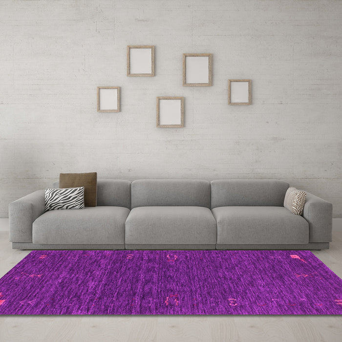 Machine Washable Abstract Pink Contemporary Rug in a Living Room, wshcon1073pnk