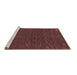 Sideview of Machine Washable Abstract Brown Contemporary Rug, wshcon1073brn