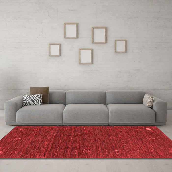 Contemporary Red Washable Rugs