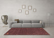 Machine Washable Abstract Brown Contemporary Rug in a Living Room,, wshcon1073brn