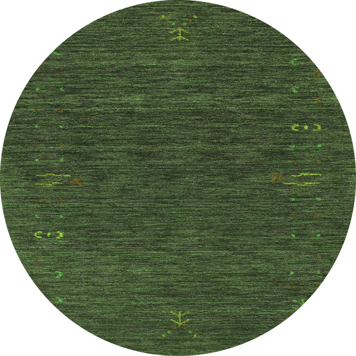 Square Abstract Green Contemporary Rug, con1073grn