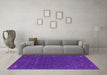 Machine Washable Abstract Purple Contemporary Area Rugs in a Living Room, wshcon1073pur