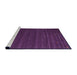 Serging Thickness of Machine Washable Contemporary Purple Rug, wshcon1074