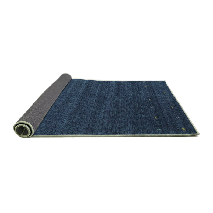 Sideview of Abstract Turquoise Contemporary Rug, con1074turq