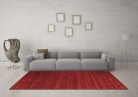 Machine Washable Abstract Red Contemporary Rug, wshcon1074red