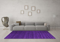 Machine Washable Abstract Purple Contemporary Rug, wshcon1074pur