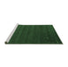 Sideview of Machine Washable Abstract Emerald Green Contemporary Area Rugs, wshcon1074emgrn