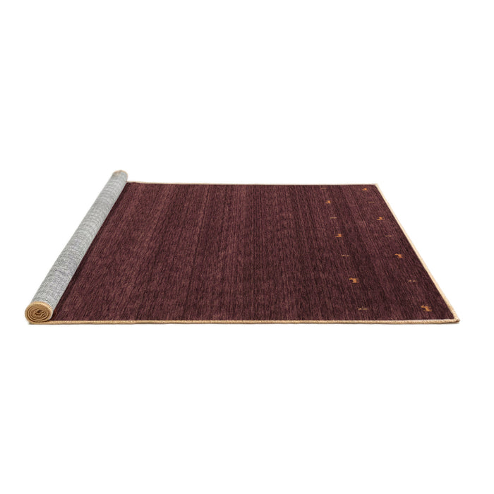 Sideview of Machine Washable Abstract Brown Contemporary Rug, wshcon1074brn