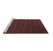 Sideview of Machine Washable Abstract Brown Contemporary Rug, wshcon1074brn