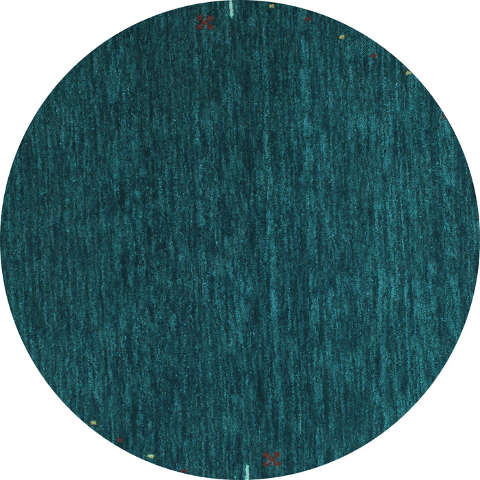 Round Abstract Light Blue Contemporary Rug, con1075lblu