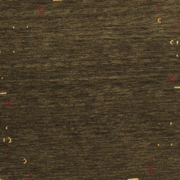 Square Abstract Brown Contemporary Rug, con1075brn