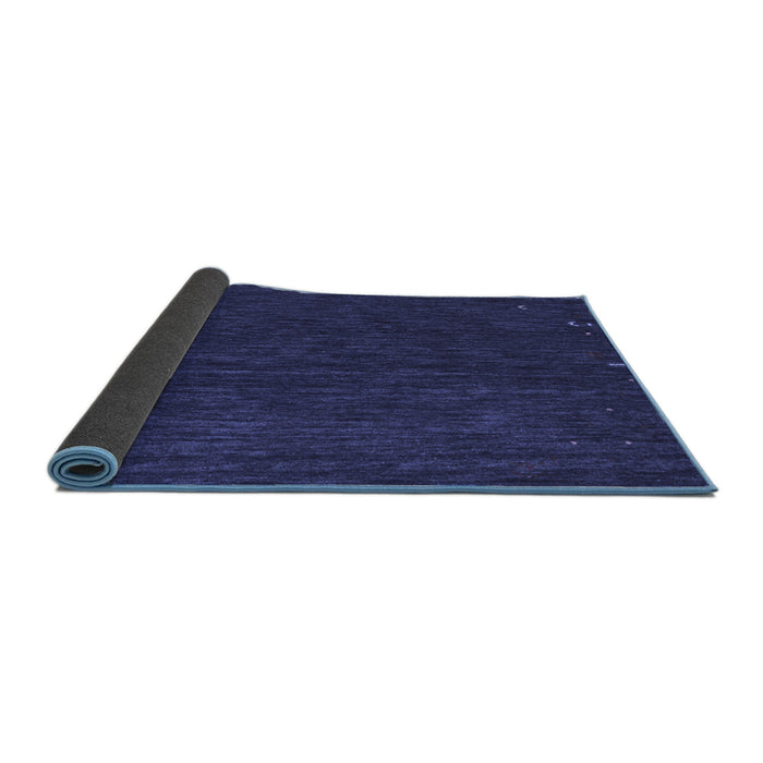 Sideview of Abstract Blue Contemporary Rug, con1075blu