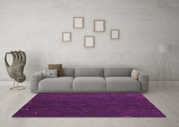 Machine Washable Abstract Pink Contemporary Rug in a Living Room, wshcon1075pnk