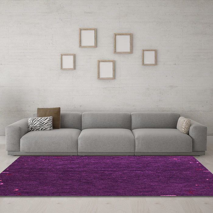 Machine Washable Abstract Pink Contemporary Rug in a Living Room, wshcon1075pnk