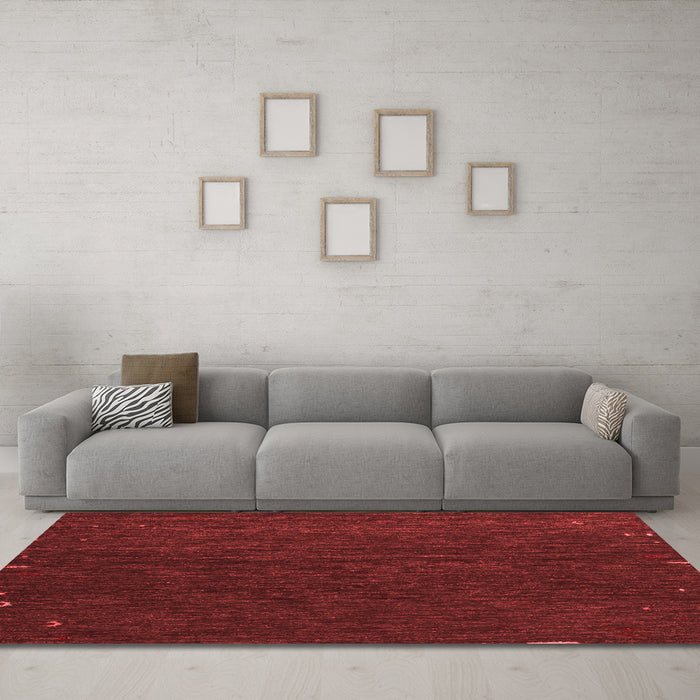 Contemporary Red Washable Rugs