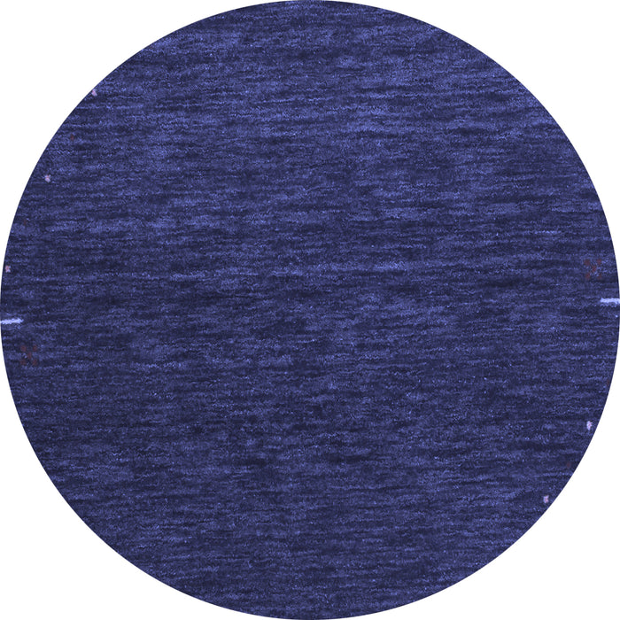Round Abstract Blue Contemporary Rug, con1075blu
