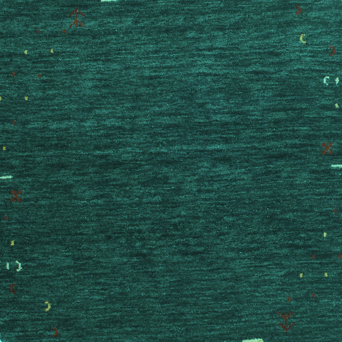 Square Abstract Turquoise Contemporary Rug, con1075turq