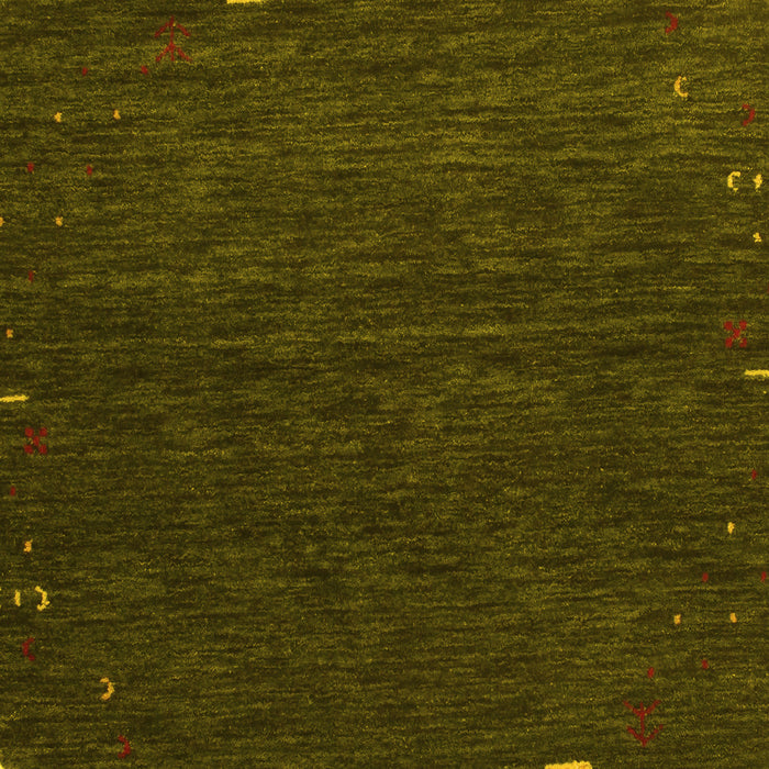 Square Abstract Yellow Contemporary Rug, con1075yw
