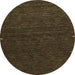 Round Machine Washable Abstract Brown Contemporary Rug, wshcon1075brn