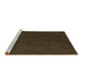Sideview of Machine Washable Abstract Brown Contemporary Rug, wshcon1075brn