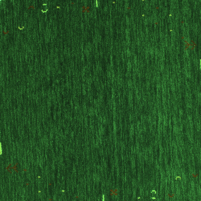 Serging Thickness of Abstract Green Contemporary Rug, con1075grn
