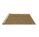 Sideview of Machine Washable Abstract Brown Contemporary Rug, wshcon1076brn