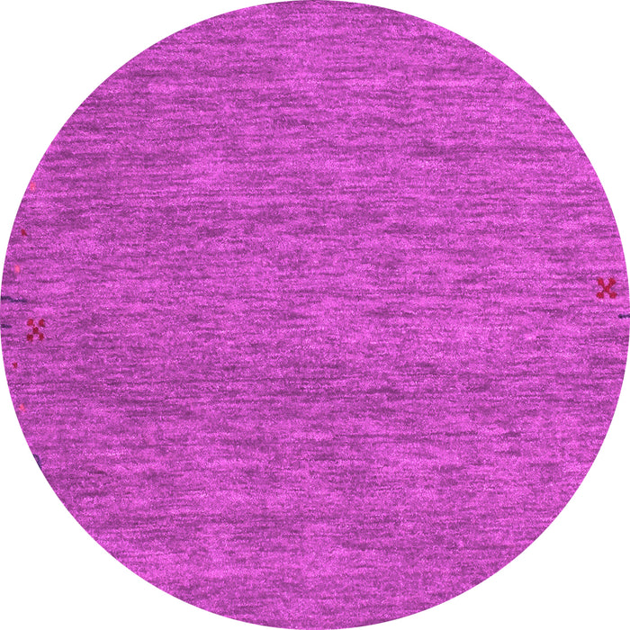 Round Abstract Pink Contemporary Rug, con1076pnk