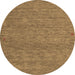 Round Abstract Brown Contemporary Rug, con1076brn